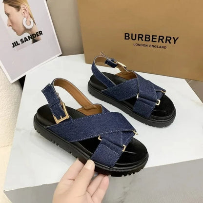 Adjustable Strap Denim Orthopedic Slides for Women – view 4
