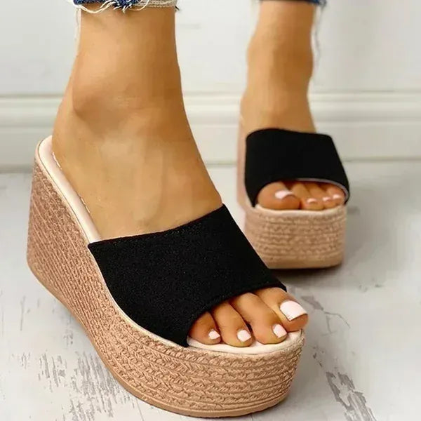 Rope Wedge Luxury Orthopedic Slides for Women – view 2