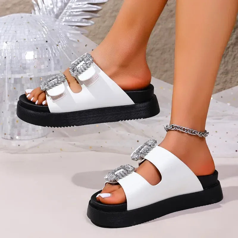 Silver Buckle Arch Support Sandals for Women – view 11