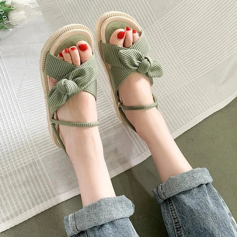 Crossed Fabric Strappy Orthopedic Slides for Women – view 4