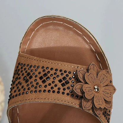 Claquette Orthopédique Femme avec des Motifs Floraux