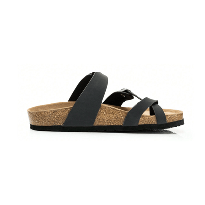 Faux Cork Heeled Orthopedic Slides for Women – view 2