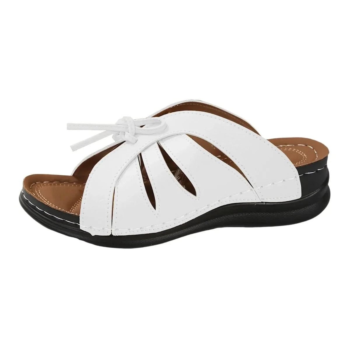 Lace Detail Non Slip Wedge Breathable Orthopedic Slides for Women