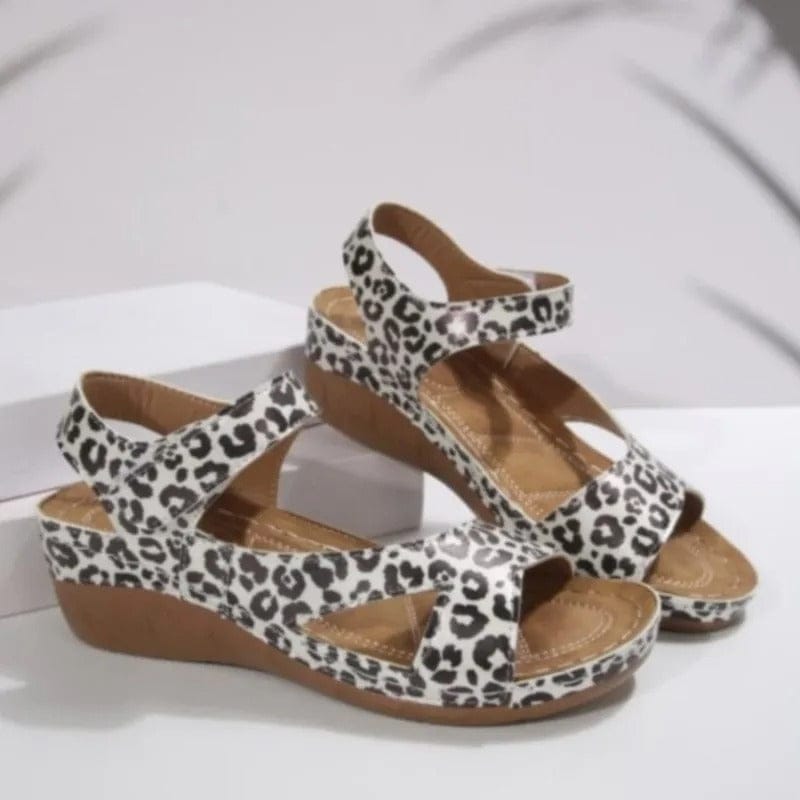 Wedge Leopard Print Orthopedic Slides for Women – view 2