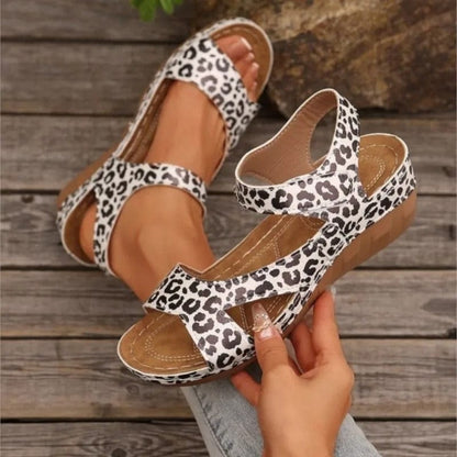 Wedge Leopard Print Orthopedic Slides for Women – view 5