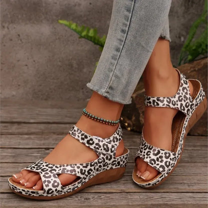 Wedge Leopard Print Orthopedic Slides for Women – view 4