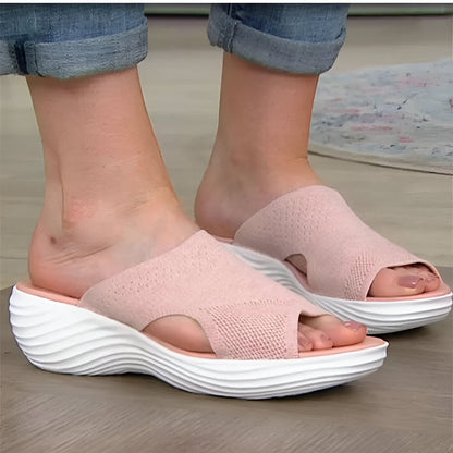 Stretch Fit Pink Orthopedic Slides for Women – view 3