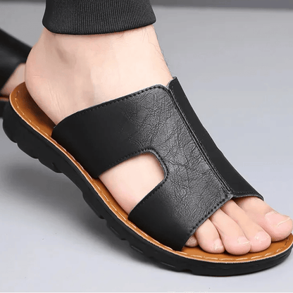 Luxury Look Leather Orthopedic Slides for Men – view 6
