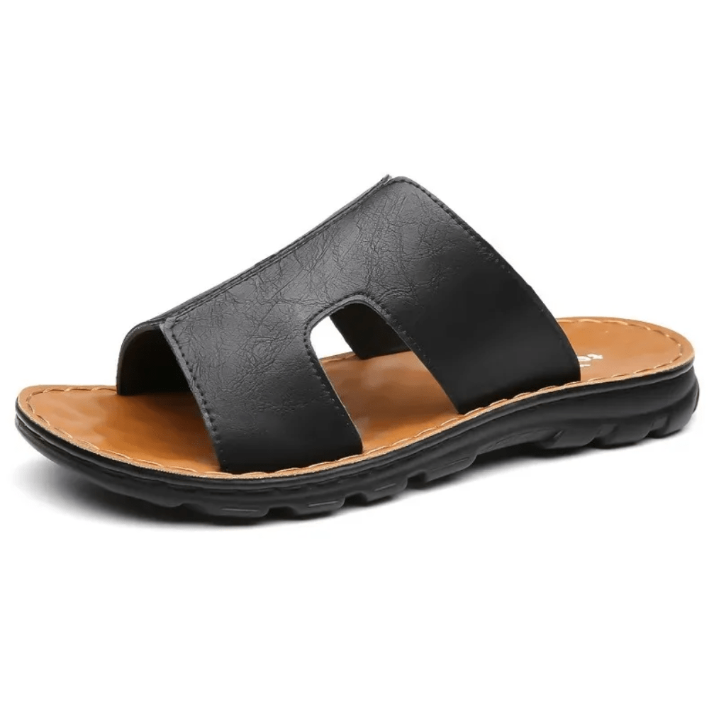 Luxury Look Leather Orthopedic Slides for Men