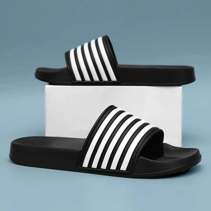 Striped Strap Flexible Orthopedic Slides for Men – view 4