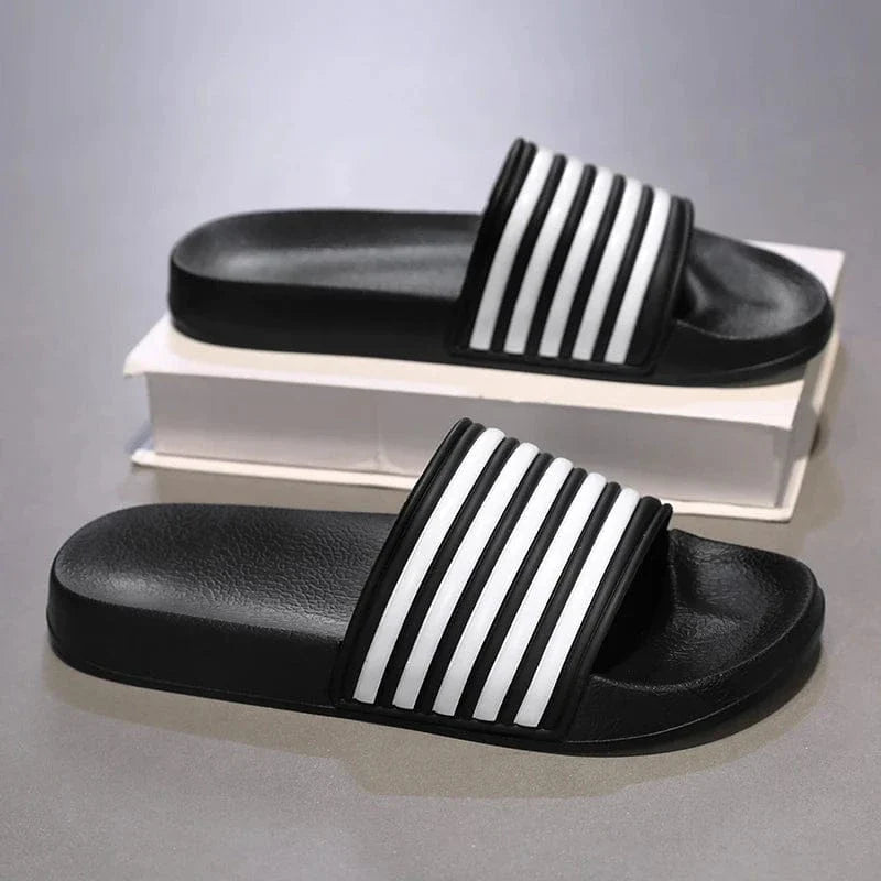 Striped Strap Flexible Orthopedic Slides for Men – view 3