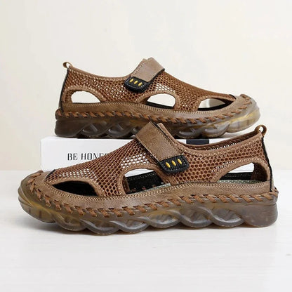 Men's Genuine Leather Slides for Swollen Feet – view 4
