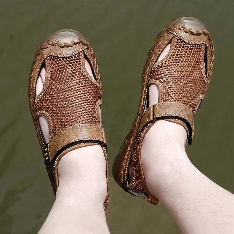 Men's Genuine Leather Slides for Swollen Feet – view 5