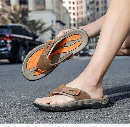 Wide Strap Beach Non Slip Orthopedic Slides for Men – view 3