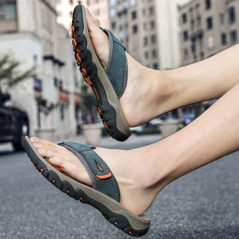 Wide Strap Beach Non Slip Orthopedic Slides for Men – view 7