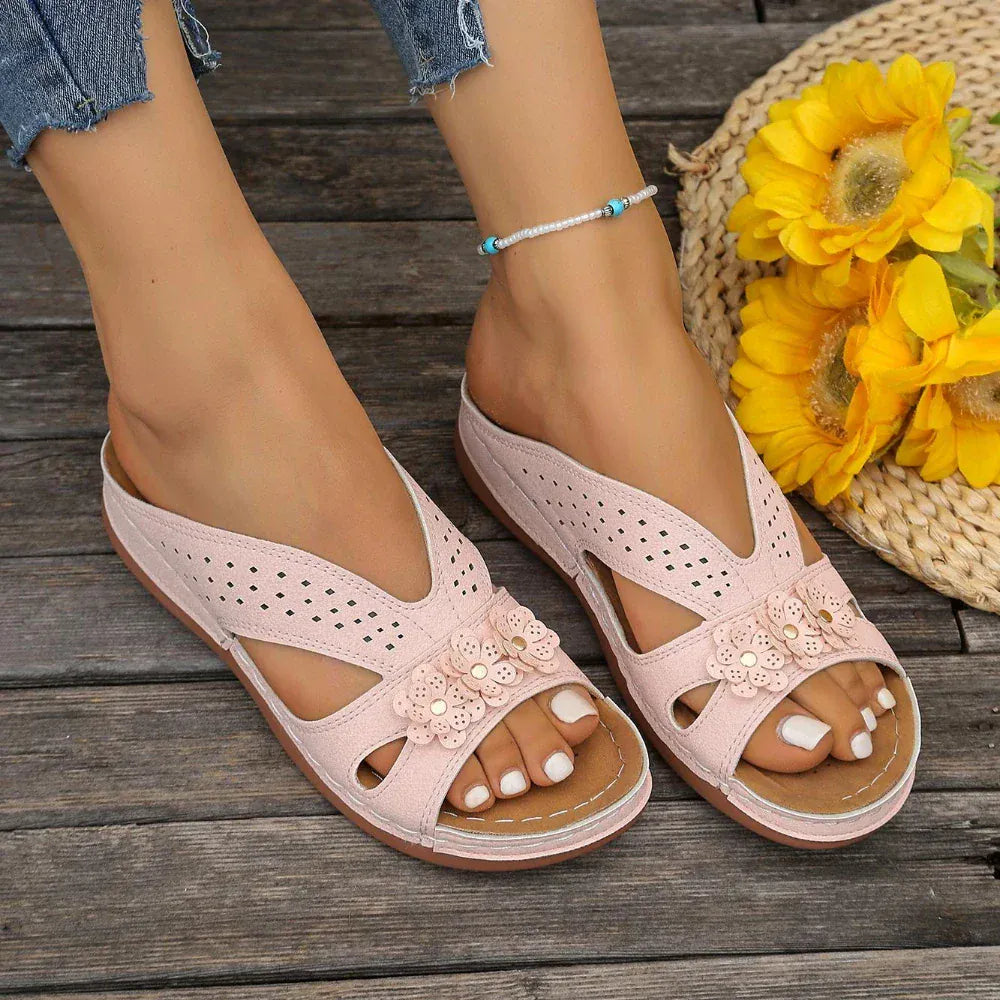 Retro Style Breathable Orthopedic Slides for Women – view 4
