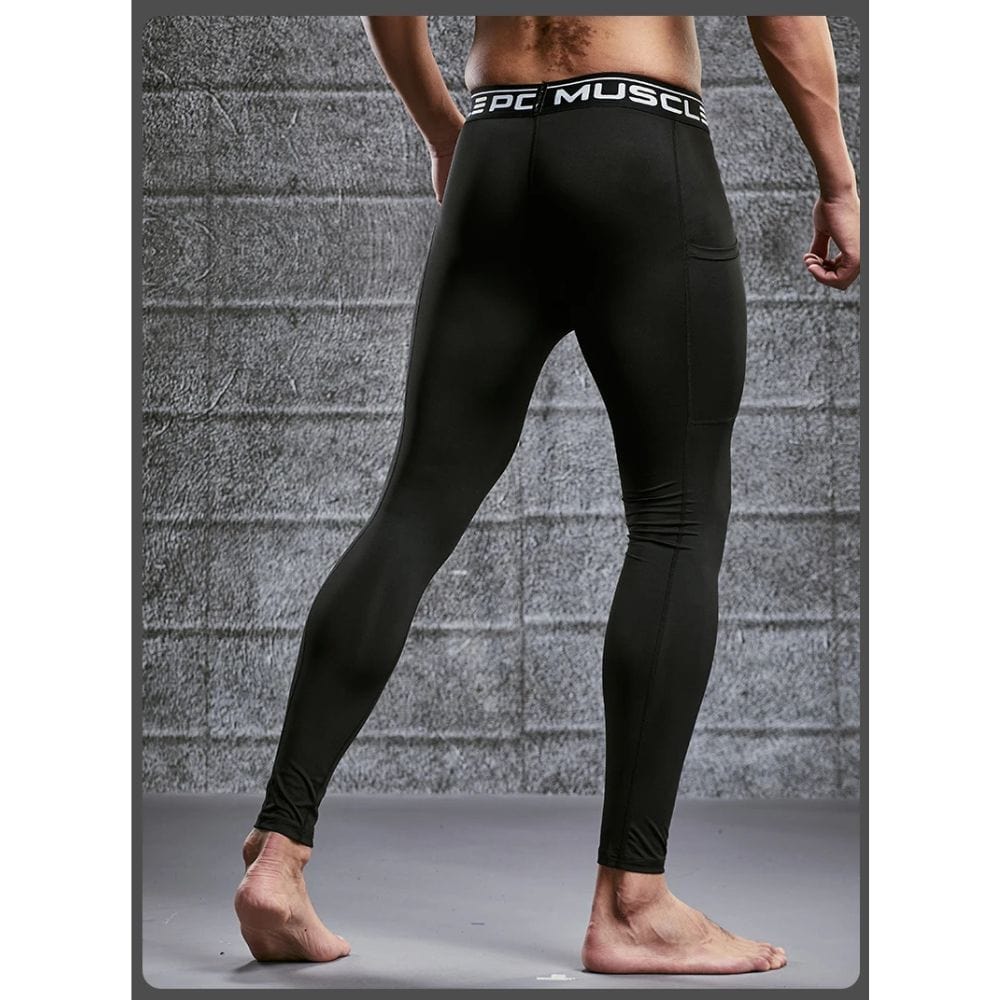 Stretch Athletic Compression Leggings for Men – view 25