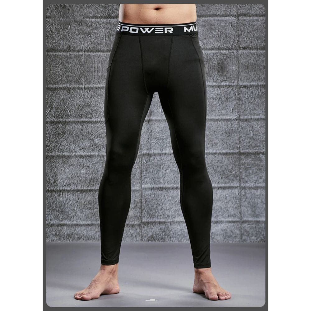 Stretch Athletic Compression Leggings for Men – view 24