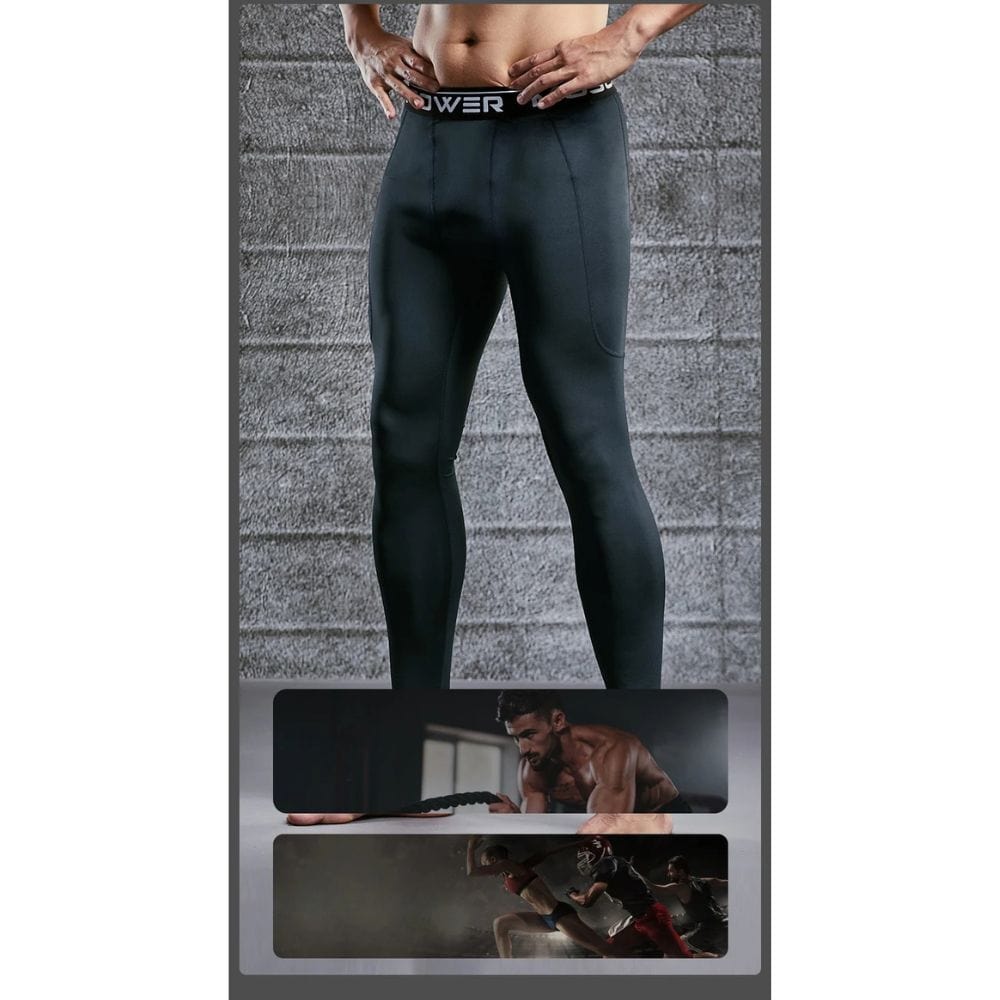 Stretch Athletic Compression Leggings for Men – view 11