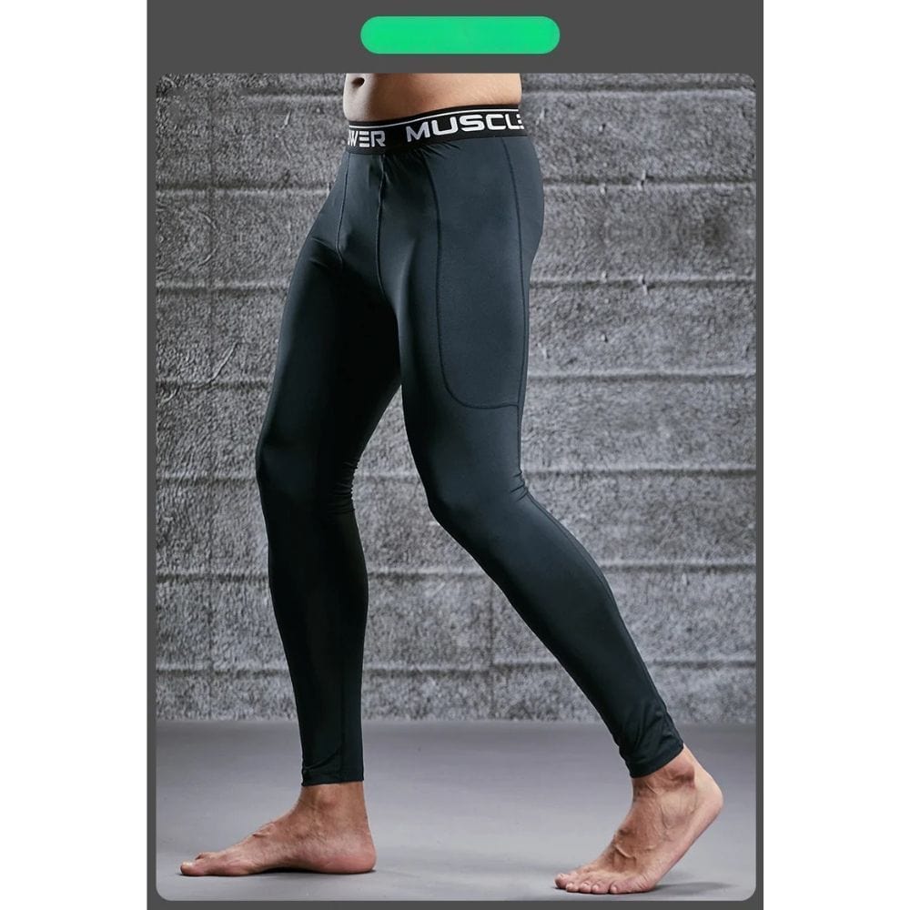 Stretch Athletic Compression Leggings for Men – view 12