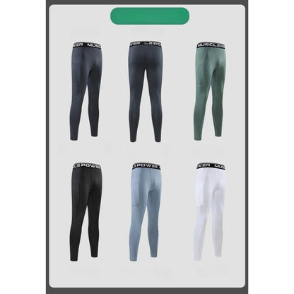 Stretch Athletic Compression Leggings for Men – view 10
