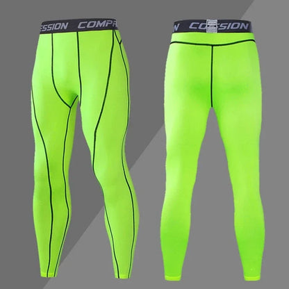 Stretch Athletic Compression Leggings for Men – view 30