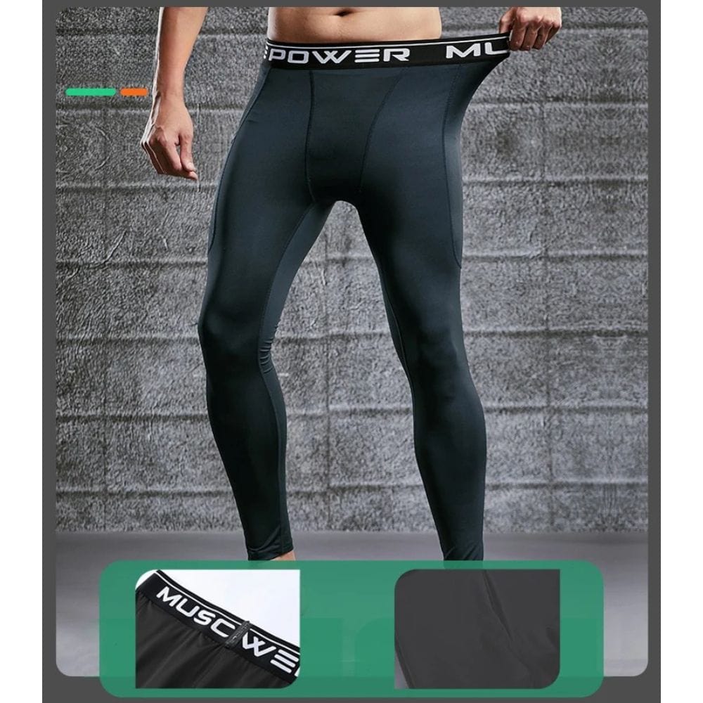 Stretch Athletic Compression Leggings for Men – view 7