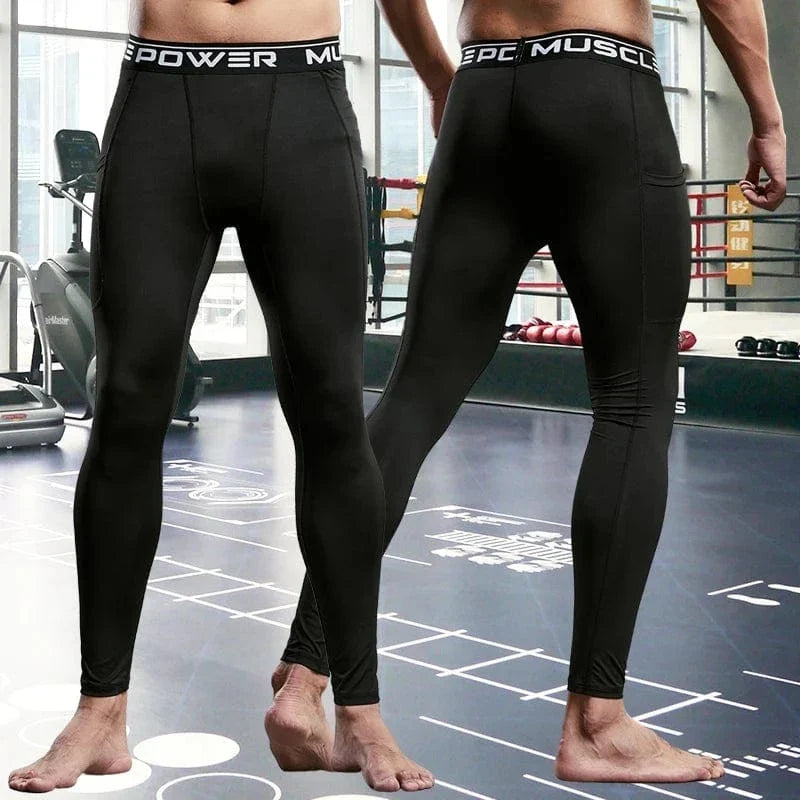 Stretch Athletic Compression Leggings for Men – view 2