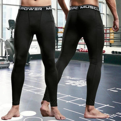 Stretch Athletic Compression Leggings for Men – view 2