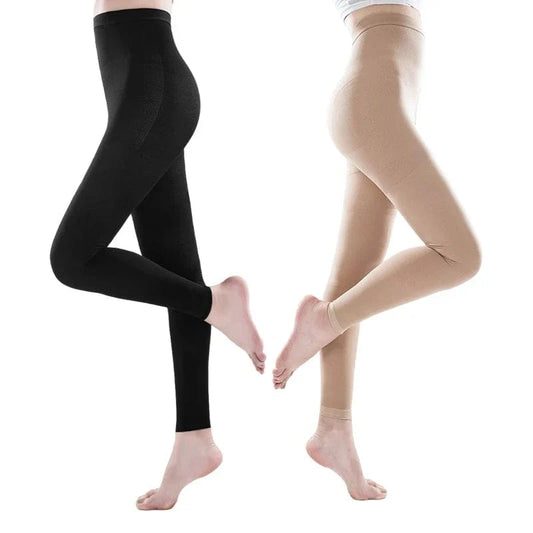 Footless High-Waist Compression Tights for Women