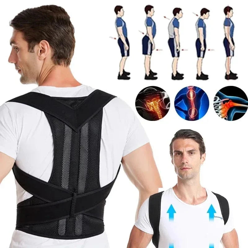 Adjustable Posture Corrector for Men with Support Bars – view 2