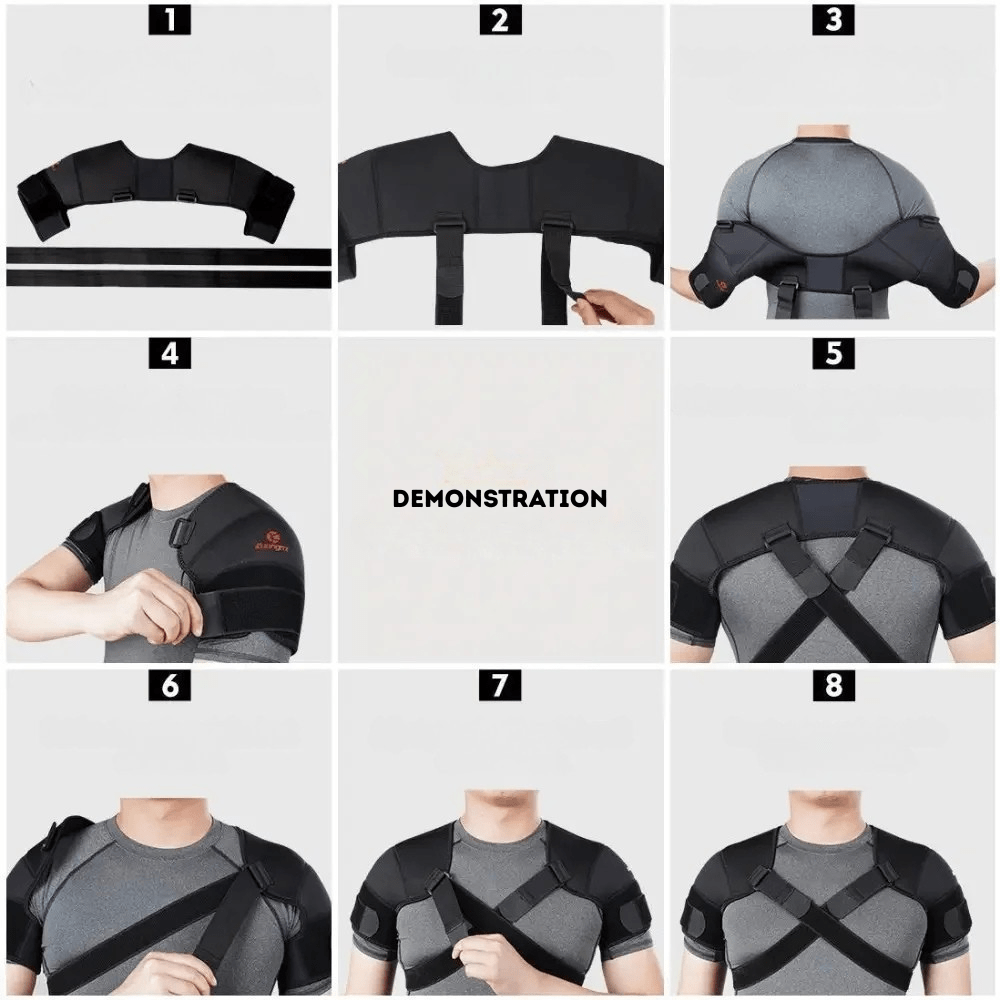 Breathable Shoulder Brace with Cross Straps – view 5