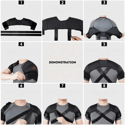 Breathable Shoulder Brace with Cross Straps – view 5