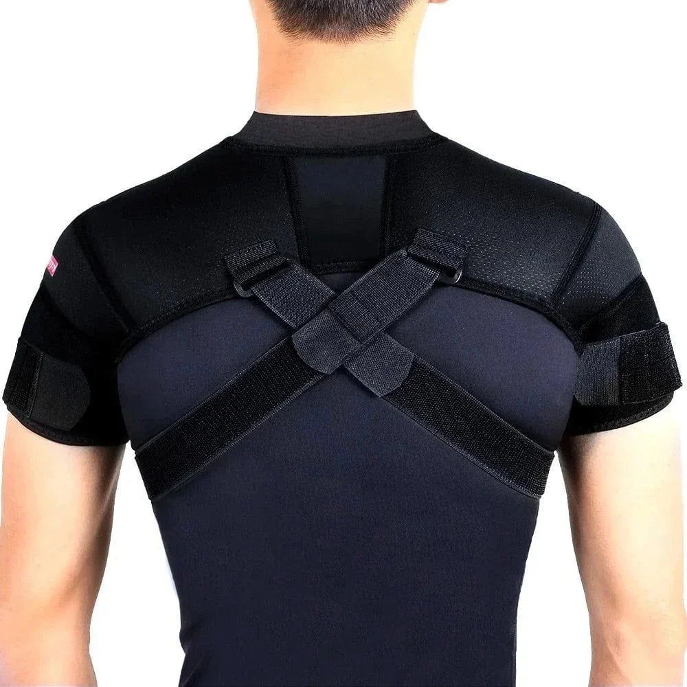 Breathable Shoulder Brace with Cross Straps – view 2
