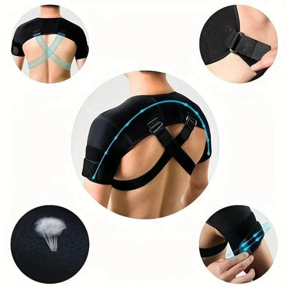 Breathable Shoulder Brace with Cross Straps – view 3