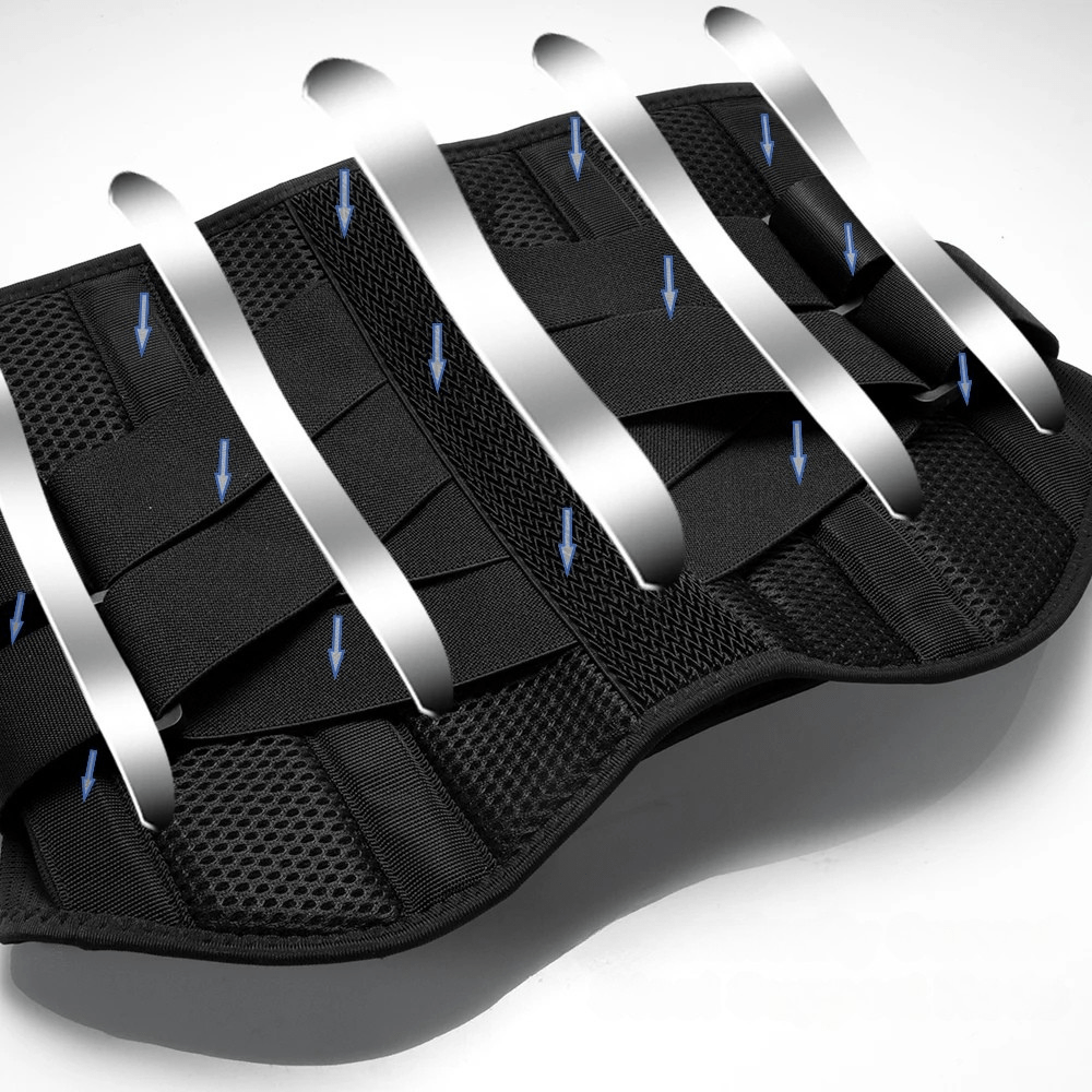 Lumbar Support Brace with 3D Pads and Aluminum Stays – view 3