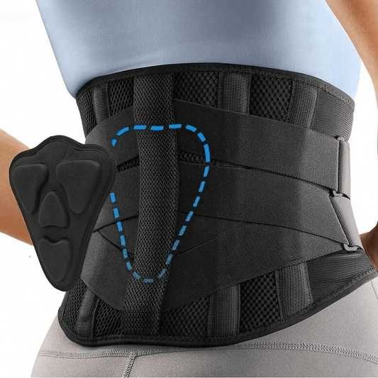 Lumbar Support Brace with 3D Pads and Aluminum Stays