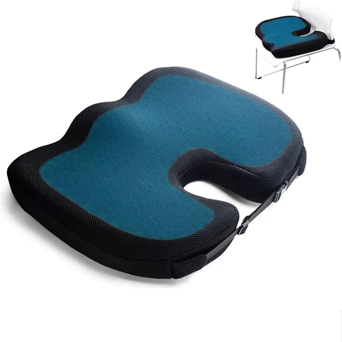 Memory Foam and Gel Coccyx Cushion with U-Cutout – view 2