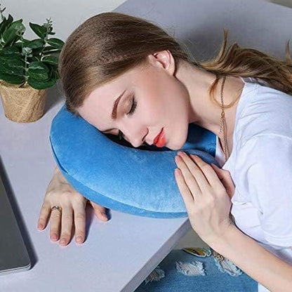 Soft Blue Latex Orthopedic Cushion for Neck Support – view 2