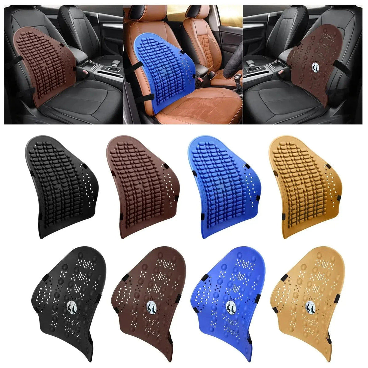 Adjustable Lumbar Support Pillow with Massage Beads – view 4