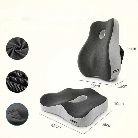 Back and Seat Bamboo Charcoal Lumbar Support Pillow