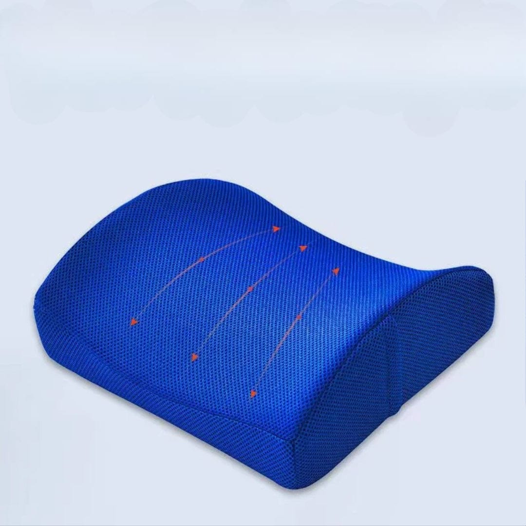 Blue Adjustable Lumbar Support Pillow with Storage Pocket – view 4