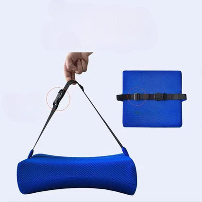Blue Adjustable Lumbar Support Pillow with Storage Pocket – view 3