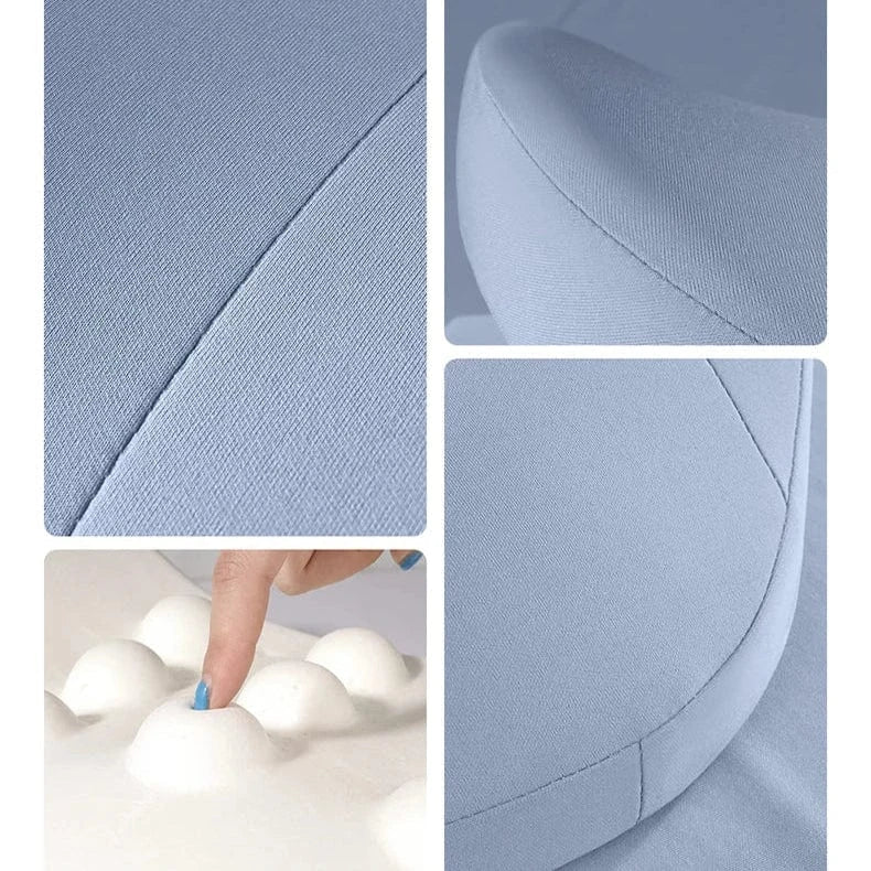 Ergonomic Blue Lumbar Support Pillow with Massage Bumps – view 3