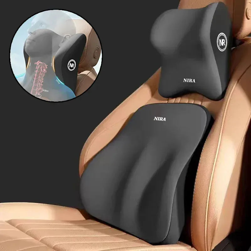 Two-Piece Lumbar Support Pillow for Car with Headrest – view 3