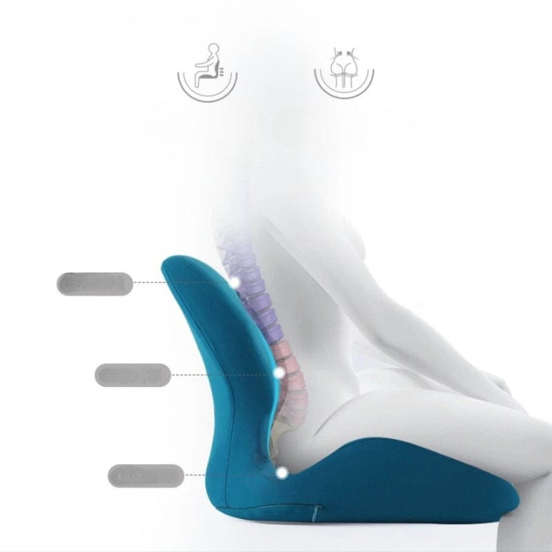 L-Shaped Non Slip Lumbar Support Pillow with Cotton Cover – view 4