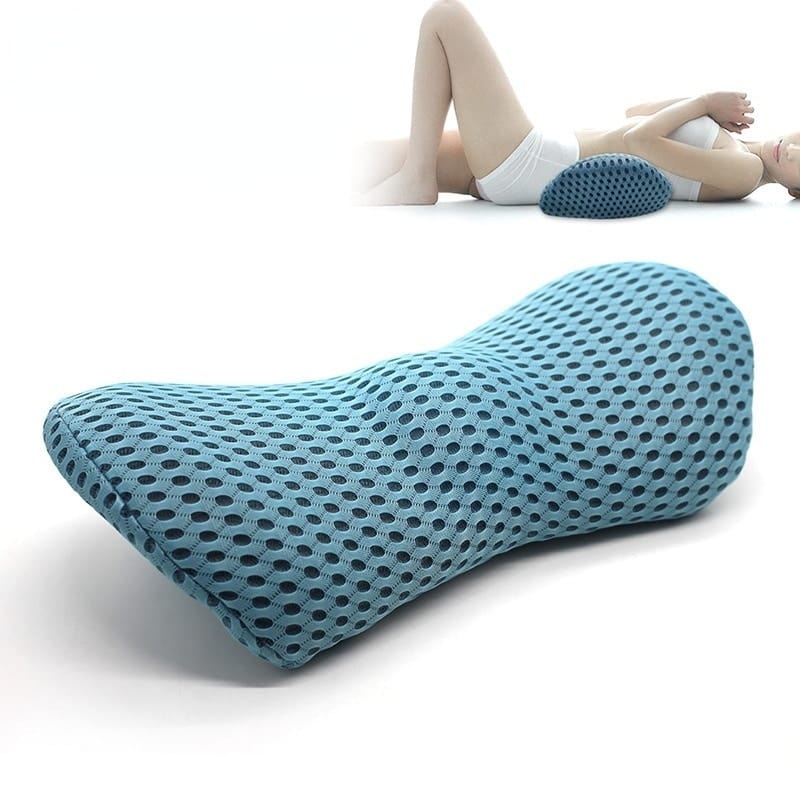 Curved Lumbar Support Pillow for Sleeping with Mesh Cover – view 3