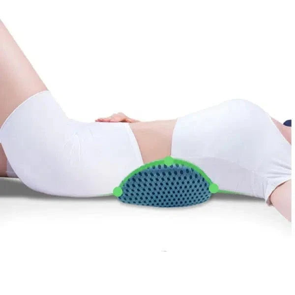 Curved Lumbar Support Pillow for Sleeping with Mesh Cover