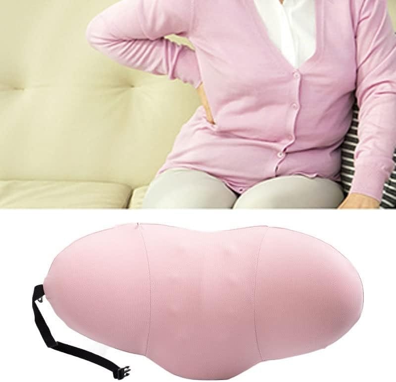 Soft Pink Lumbar Support Pillow in Memory Foam – view 6