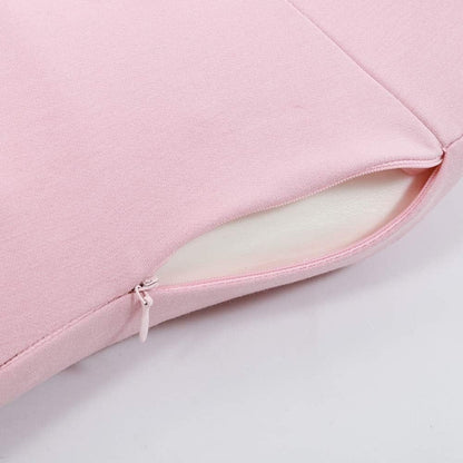 Soft Pink Lumbar Support Pillow in Memory Foam – view 3